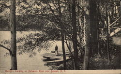 Merrill's Landing on Delaware River Postcard