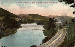 Delaware River and Erie Railroad Deposit, NY Postcard Postcard