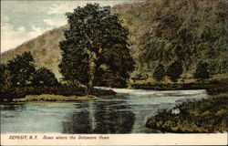 Down Where the Delaware Flows Deposit, NY Postcard Postcard