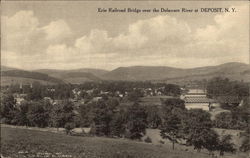 Erie Railroad Bridge over the Delaware River Deposit, NY Postcard Postcard