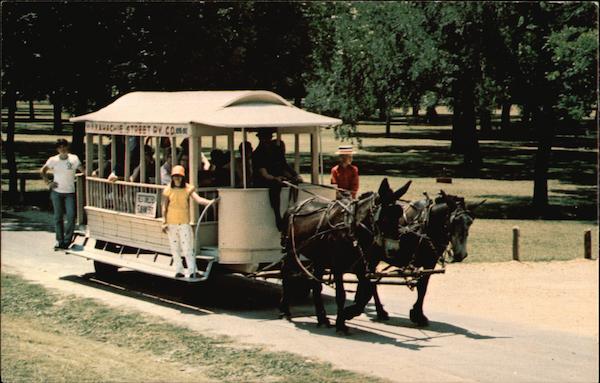 Mule Drawn Street Car Waxahachie Texas