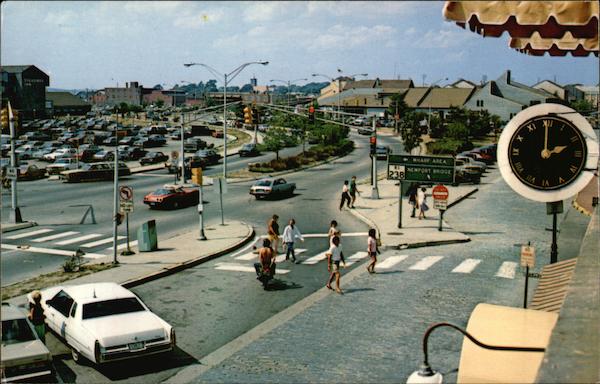 Thames Street and America's Cup Avenue Newport Rhode Island