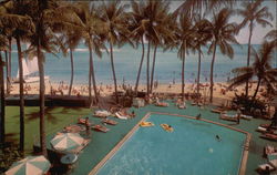 Waikiki Beach Outrigger Hotels Postcard
