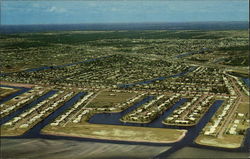 Aerial View of City Port Charlotte, FL Postcard Postcard