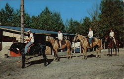 Horseback Riders at Springlake State Park Manito, IL Postcard Postcard