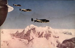 Lockheed Hudson Over Mt. McKinley Postcard