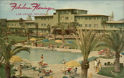View of the Grounds of the World Famous Fabulous Flamingo Hotel Postcard
