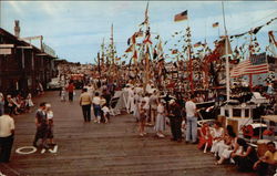 Gala Wharf Scene at Blessing of the Fleet Postcard