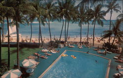 Waikiki Beach Outrigger Hotels Postcard
