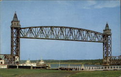 Railroad Bridge Over Cape Cod Canal Bourne, MA Postcard Postcard