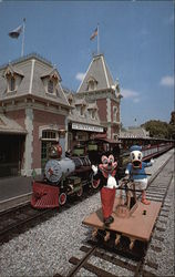 Disneyland Train Station Postcard