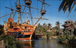 Pirate Ship - Disneyland Postcard