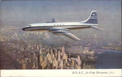 B.O.A.C. Jet-Prop Britannia Postcard