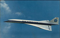 PAN AM's Supersonic Jet Clipper Postcard