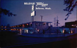 Travelodge Motel By Night Postcard