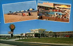 The Sea Oatel and Dareolina Restaurant Nags Head, NC Postcard Postcard