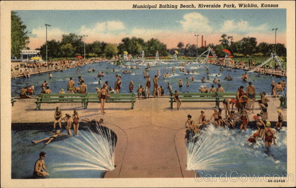 Municipal Bathing Beach, Riverside Park Wichita Kansas