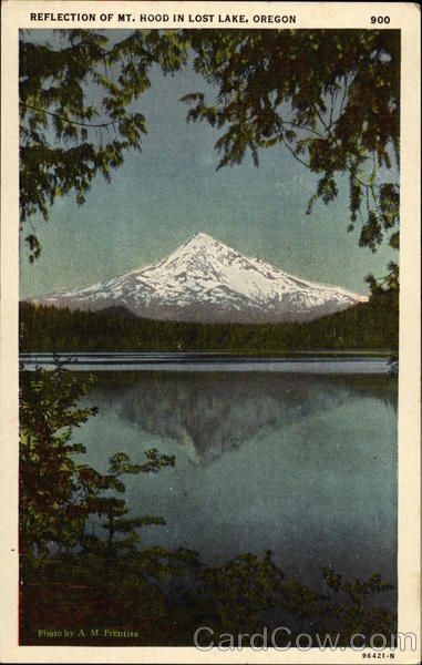 Reflection of Mt. Hood in Lost Lake Cascade Locks Oregon