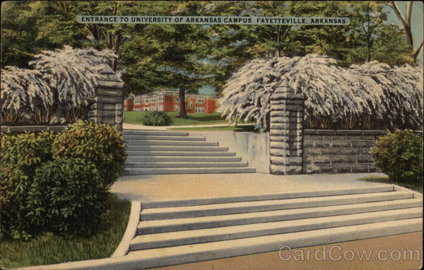 Entrance to University of Arkansas Campus Fayetteville