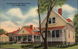 Fort Banks Headquarters and Guard House Postcard