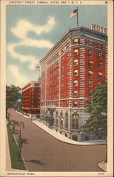 Chestnut Street, Kimball Hotel and Y.M.C.A Postcard