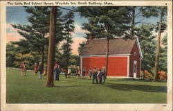 The Little Red School House - Wayside Inn Postcard
