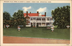 Pecousic Villa, Home of Evertt H. Barney, Forest Park Springfield, MA Postcard Postcard