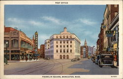 Post Office, Franklin Square Postcard