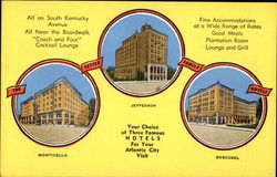 Your choice of three famous hotels Postcard
