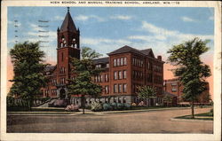 High School and Manual Training School Postcard