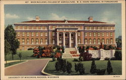 University of Wisconsin - College of Agriculture, Main Building Postcard