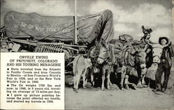 Orville Ewing and his touring Menagerie Postcard