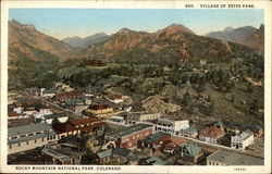 Aerial View of Village Estes Park, CO Postcard Postcard