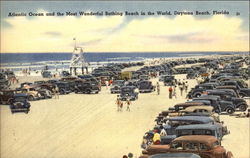 Atlantic Ocean and the Most Wonderful Bathing Beach in the World Daytona Beach, FL Postcard Postcard