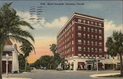 Hotel Sarasota Florida Postcard Postcard