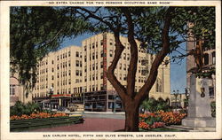 San Carlos Hotel Los Angeles, CA Postcard Postcard