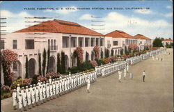 Parade Formation, U.S. Naval Training Station San Diego, CA Postcard Postcard