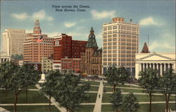 View across the Green New Haven, CT Postcard Postcard