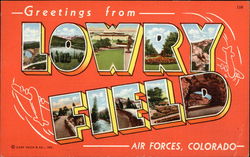 Greetings from Lowry Field Air Forces Postcard