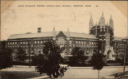 John Wingate Weeks Junior High School Newton, MA Postcard Postcard