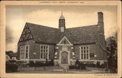 Public Library Auburndale, MA Postcard Postcard