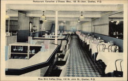 Blue Bird Coffee Shop Postcard