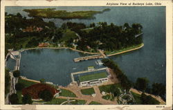 Aerial View Buckeye Lake, OH Postcard Postcard