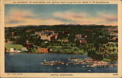 University of Washington and Seattle Yacht Club Postcard