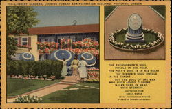 Lambert Gardens, looking toward Administration Building Postcard