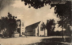 Methodist Church Baldwin, KS Postcard Postcard