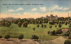 Masonic Home and Rickly Memorial Hospital Springfield, OH Postcard Postcard