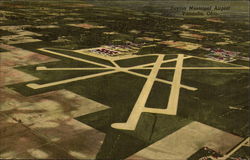 Aerial View of Dayton Municipal Airport Postcard