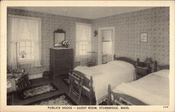 Publick House - Guest Room Sturbridge, MA Postcard Postcard