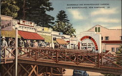 Boardwalk and Winnipesaukee Gardens Lake Winnipesaukee, NH Postcard Postcard